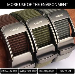 TUSHI Metal Quick Release Pluggable Buckle Nylon Belts For Men Durable Military Tactical Belt Cowboy Outdoor Army Strap Hunting