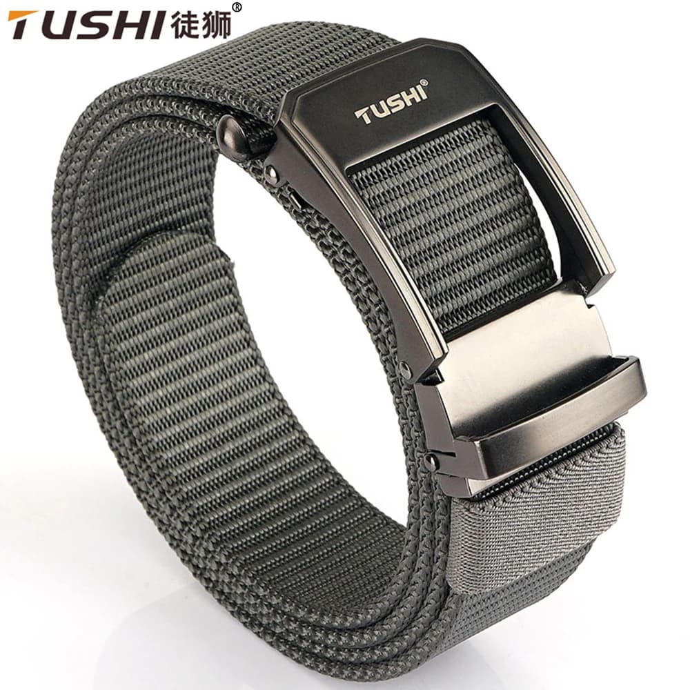 TUSHI Metal Quick Release Pluggable Buckle Nylon Belts For Men Durable Military Tactical Belt Cowboy Outdoor Army Strap Hunting