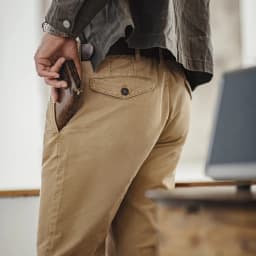 Maden Vintage Heavyweight Khaki Casual Pants Twill Cotton Straight Pants for Men's Autumn Workwear Classic Zip Fly Trousers