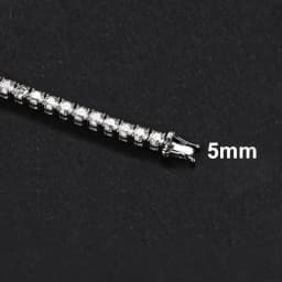 NeeTim 3mm 4mm 5mm All Moissanite Tennis Bracelet Sparkling Chain 925 Sterling Silver with Gold Plated Bracelets For Women Men