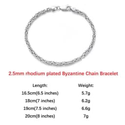 ORSA JEWELS 100% Soild 925 Sterling Silver Chain Bracelets Simple Stackable Chain Bracelets Gfts Women Men Versatile Bracelet