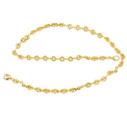 Round Light Gold Waist Chain Coat, Thin Chain Waist Belt, Women's Metal Chain Waist Belt