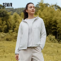 Semir Cotton Coat Women Three-Resistant Outdoor Raglan Sleeve Slim Hooded 2025 New Winter Heat-Generating Light Inner Wear