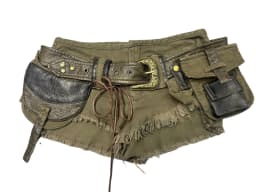 Summer Women's Y2k Street Fashion Gyaru Workwear Denim Shorts Japanese Harajuku Denim Hot Pants Cyberpunk Outfit 2025