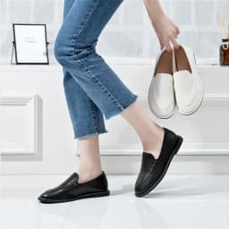 DIMANYU Women's Loafers Spring 2026 New Genuine Leather Women's Flat Shoes Soft Soles Slip-on Large Size Loafers Ladies