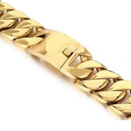 31mm Big Heavy Chunky Cuban Bracelet & Necklace Jewelry Set - 316L Stainless Steel - KB49305-D