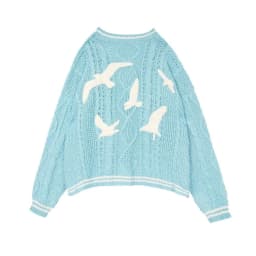 1989 Cardigan TS Seagulls Cozy Chunky Knit Oversized Button Up Sweater Jacket Women Teenagers Taylor Version T.S.