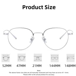 FIRADA Fashion Comfort Eyewear Luxury Retro Round Titanium Glasses Optical Prescription Eyeglasses Frame For Men Women 2A66-C