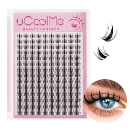 uCoolMe Lashes Fairy Manga Lash Cluster 140 Pcs Long-Lasting Waterproof DIY Beginner Friendly Natural Anime Eyelashes Extension