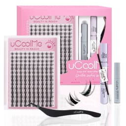 uCoolMe Lashes Fairy Manga Lash Cluster 140 Pcs Long-Lasting Waterproof DIY Beginner Friendly Natural Anime Eyelashes Extension