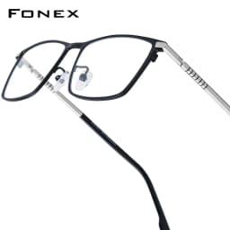 FONEX Titanium Glasses Frame Men Brand Design Square Ultralight Eyeglasses Japanese Ultralight-Weight High Quality Eyewear 85915