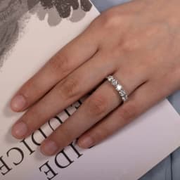 AnuJewel 4mm Moissanite Wedding Band Ring