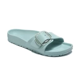 Summer Fashion Women's Flat Sandals with One Strap, EVA Large Buckle Flat Sandals, Versatile Outdoor Beach Shoes