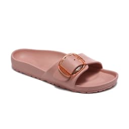 Summer Fashion Women's Flat Sandals with One Strap, EVA Large Buckle Flat Sandals, Versatile Outdoor Beach Shoes