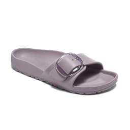 Summer Fashion Women's Flat Sandals with One Strap, EVA Large Buckle Flat Sandals, Versatile Outdoor Beach Shoes