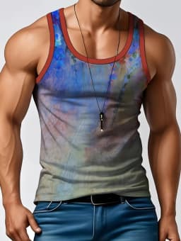 Stripe Plaid 3D Printed Tank Tops 2026 New Fashion Men's Tops Tees Sleeveless Fitness Vest Men Harajuku Streetwear GYM T-shirt