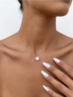 1-2CT Moissanite Diamond Classic Round Necklace For Women 925 Sterling Silver Anniversary Party High Quality Fine Jewelry