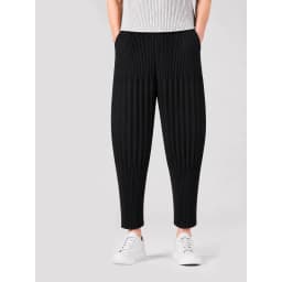 Miyake Pleated Loose Pants Men Japanese Vintage Harem Trousers Breathable Low-crotch Streetwear