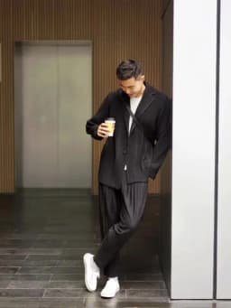 Miyake Pleated Loose Pants Men Japanese Vintage Harem Trousers Breathable Low-crotch Streetwear