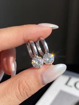 Fashion Luxury 0.5ct Certified Moissanite Diamond Wedding Earrings for Women Daily Wear Gift Original Fashioned New Jewelry
