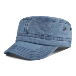 Military Cap Men Washed Cotton Fashion Design Flat Baseball Cap Top Army Hat with Air Hole Adjustable