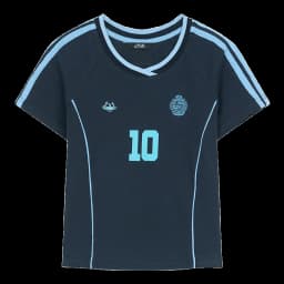 ELFSACK Assorted Jersey Style T-shirts, Sporty Number Print Tees, Slim V-neck Short Sleeve Tops for Women