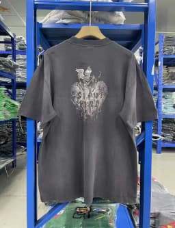 25SS Saint x Planet War Printed Women Men T shirts tees Hiphop Oversized Men Casual Cotton T shirt Summer Style