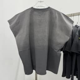 American Retro Sleeveless T-shirt Men Women Loose Gray Distressed Blank Round Neck Couple Tops Summer Tank Top Cotton Outfit