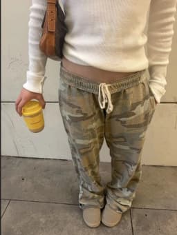 Camouflage Drawstring Sweatpant Women Summer Elastic Waist Straight Trousers American Vintage Streetwear Cotton Baggy Pants Y2k