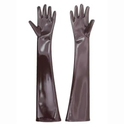 Unisex Anti Slip Double Sided PU Leather Long Gloves Wet Look PVC Guanlets Cosplay Performance Mitten Eldiven Gantlet Luvas Mitt