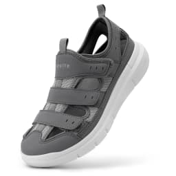 FitVille Summer Men's Wide Width Casual Diabetic Sandals, Lightweight Open Toe Sandals Built-in Arch Support, Effective Foot Pain Relief for Plantar Fasciitis, for Wide & Swollen Feet