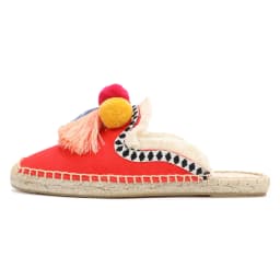 Women's Slippers Espadrilles Fluffy Ball Mule Slides Sale - Rubber Hemp Shoes Outside Spring women sandals
