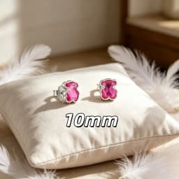 Shiny Bear Huggie Earrings Chic Daily Accessory Easy To Match Clothes Lovely Gift For Female Friends