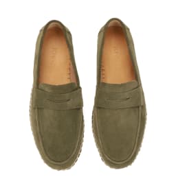 Men Genuine Suede Leather Penny Loafers Espadrilles Slip On Casual Flats Handmade Jute Sole Summer Walking Shoes