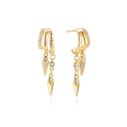 925 Sterling Silver Stacked Earrings Triple Hoop Illusion Series Girls Dangle Zircon Tassel Personalized Drop Earring for Women