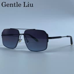 Oversized Square Sunglasses Men 2026 Luxury Brand Gold Metal Frame Double Bridge Sun Glasses Male Vintage Fashion Driving Shades