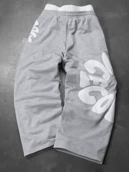 Men's Oversized Streetwear Sweatpants Brand Contrast Waist 3D Puff Letter Print Polyester Gray Multi Color Pants S-2XL All Size