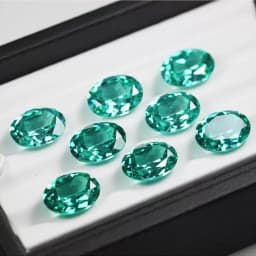 Lab Grown Paraiba Oval Cut Neon Blue Color for DIY Advanced Jewelry Making Inlay Ring Necklace Selectable Certificate