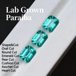 Lab Grown Paraiba Oval Cut Neon Blue Color for DIY Advanced Jewelry Making Inlay Ring Necklace Selectable Certificate