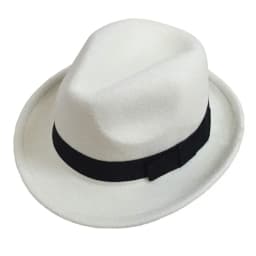 Michael Jackson Hat for Kids- Fedoras - White Smooth Criminal Hat- for impersonator halloween