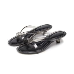 Minimalist Parisian Heeled PVC Sandals Women's Open Toe Post Kitten Heel Sleek Slip On Shoes Summer Casual Poolside Beach Sandal