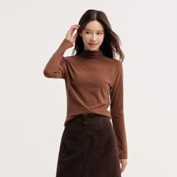 Semir Women Tshirt Thermal Antibacterial Half Turtleneck Solid Slim Fit Long Sleeve 2026 Everyday Layering Base Top