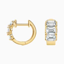 Lnkry Certified 0.8ct Emerald Cut Moissanite Earring Exquisite 14k Gold Filled Circel Earrings For Women Brilliant Wedding Jewel