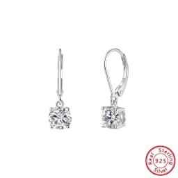 ORSA JEWELS Moissanite Huggie Hoop Earring Lab Created Diamond 925 Sterling Silver Dainty Hoop Dangle Earring Fine Jewelry MOE13