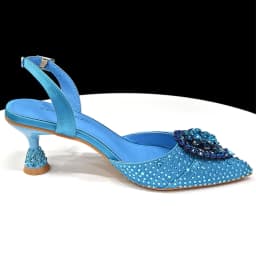Crystal Rhinestone Heels & Clutch Bag Set Pointed Slingback Heels Women Wedding Prom Party Elegant Formal Matching Shoe Purse