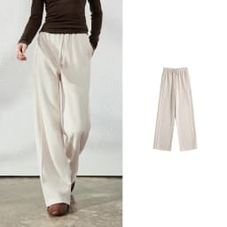 TOYOUTH Women's Glutinous Rice Velvet Straight Leg Pants 2026 Autumn New Soft Hip Concealing Leg Shaping Relaxed Trousers
