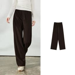TOYOUTH Women's Glutinous Rice Velvet Straight Leg Pants 2026 Autumn New Soft Hip Concealing Leg Shaping Relaxed Trousers