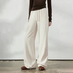 TOYOUTH Women's Glutinous Rice Velvet Straight Leg Pants 2026 Autumn New Soft Hip Concealing Leg Shaping Relaxed Trousers