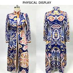 Luxury Boho Floral Jacquard Long Trench Coat Women Vintage Ethnic Embroidered Maxi Windbreaker Autumn Winter Aesthetic Overcoat