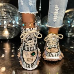 Women's Fashion Casual Shoes Water Diamond Thick Bottom Women's Sparkling Crystal Luxury Sports Shoes Designer Vulcanized Shoes